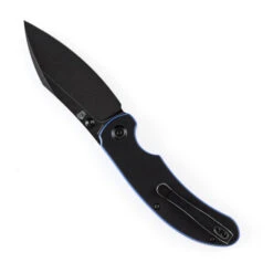Kansept Nesstreet Folding Knife Black/Blue G10 Handle 154CM Plain Edge Black Stonewash Finish T1039A4 -BladeHaven Shop 1039B 2 86849.1695318159