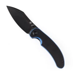 Kansept Nesstreet Folding Knife Black/Blue G10 Handle 154CM Plain Edge Black Stonewash Finish T1039A4 -BladeHaven Shop 1039B 4 37427.1695318160