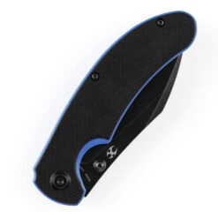 Kansept Nesstreet Folding Knife Black/Blue G10 Handle 154CM Plain Edge Black Stonewash Finish T1039A4 -BladeHaven Shop 1039B 7 69211.1695318161