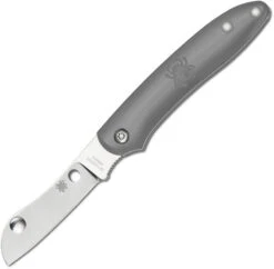 Spyderco Roadie Double Dent Non Locking Pocket Knife Gray FRN Handle C189PGY