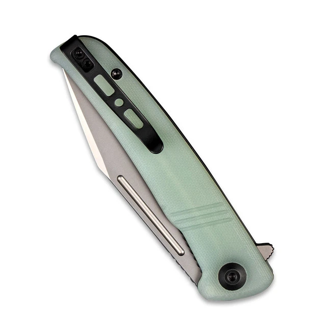 Discontinued Sencut Brazoria Folding Knife Natural G10 Handle D2 Clip Point Plain Edge Silver Bead Blast Finish SA12B 6 Discontinued Sencut Brazoria Folding Knife Natural G10 Handle D2 Clip Point Plain Edge Silver Bead Blast Finish SA12B - Image 4