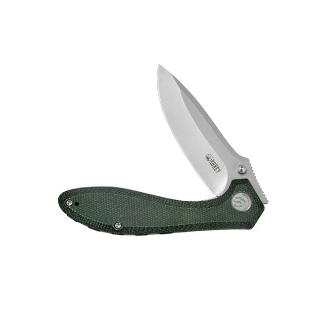 Kubey Ruckus Liner Lock Folding Knife Green Micarta Handle AUS-10 Plain Edge Beadblast Finish KU314N 4 Kubey Ruckus Liner Lock Folding Knife Green Micarta Handle AUS-10 Plain Edge Beadblast Finish KU314N - Image 2