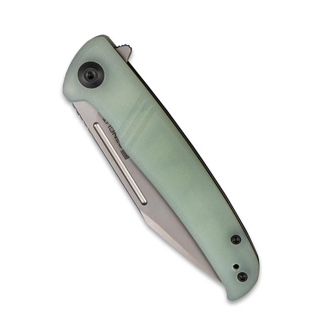 Discontinued Sencut Brazoria Folding Knife Natural G10 Handle D2 Clip Point Plain Edge Silver Bead Blast Finish SA12B 5 Discontinued Sencut Brazoria Folding Knife Natural G10 Handle D2 Clip Point Plain Edge Silver Bead Blast Finish SA12B - Image 3