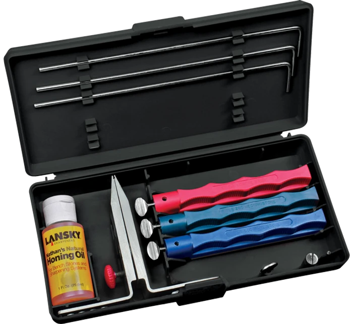 Lansky Standard 3-Stone System-1 Precision Knife Sharpening Kit 4 Angles LKC03 3 Lansky Standard 3-Stone System-1 Precision Knife Sharpening Kit 4 Angles LKC03