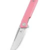 Bestechman Mini Dundee Folding Knife Pink G10 Handle D2 Plain Edge Stonewash/Satin BMK03B -BladeHaven Shop BMK03B 1 77302.1689172317