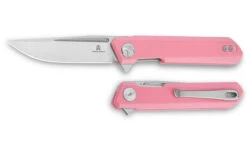 Bestechman Mini Dundee Folding Knife Pink G10 Handle D2 Plain Edge Stonewash/Satin BMK03B -BladeHaven Shop BMK03B 5 71318.1689172318