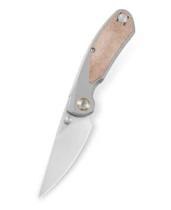 Bestech LITO Folding Knife Titanium/Natural Canvas Micarta Handle M390 Plain Edge Satin Finish BT2307B -BladeHaven Shop BT2307B 1 35500.1695140262