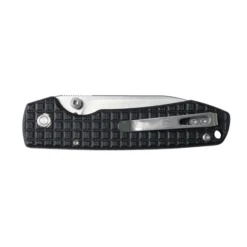 WMK Exclusive Vosteed Raccoon Button Lock Pocket Knife Black Micarta Frag Pattern Handle 14C28N Plain Edge RC3SVM13 -BladeHaven Shop Black Micarta Frag 3 05105.1679577815.1280.1280 96713.1683133358