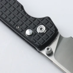 WMK Exclusive Vosteed Raccoon Button Lock Pocket Knife Black Micarta Frag Pattern Handle 14C28N Plain Edge RC3SVM13 -BladeHaven Shop Black Micarta Frag 6 50763.1679577816.1280.1280 36513.1683133358