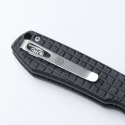 WMK Exclusive Vosteed Raccoon Button Lock Pocket Knife Black Micarta Frag Pattern Handle 14C28N Plain Edge RC3SVM13 -BladeHaven Shop Black Micarta Frag 8 94266.1679577816.1280.1280 02600.1683133358