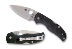 Spyderco Native 5 Knife Black Carbon Fiber Handle CPM-S90V Plain Edge C41CFFP5