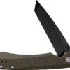 Case Cutlery Kinzua Framelock Folding Knife Dark Brown Speckled Cerakote Aluminum Handle S35VN Tanto Plain Edge Black Stonewash Finish 64634 -BladeHaven Shop CA64634 70967.1688412297