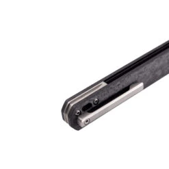 Tekto F2 Bravo Folding Knife Silver Forged Carbon Fiber Handle W/Black Accents D2 Drop Point Plain Edge -BladeHaven Shop CCBK 6 89763.1686856701