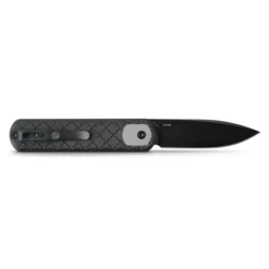 Vosteed Corgi Frag Folding Knife Black Micarta Handle 14C28N Plain Edge Black Stonewash Finish CG3S05 -BladeHaven Shop CG3S05 14C28N Black Stonewash Black Micarta Frag 3 22109.1694008303