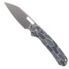 WMK Exclusive CJRB Pyrite Wharncliffe Folding Knife Black & White Gmascus G10 Handle AR-RPM9 Wharncliffe Plain Edge Stonewash Finish J1925A-DBW -BladeHaven Shop CJRB J1925A DBW 05 17746.1685545299