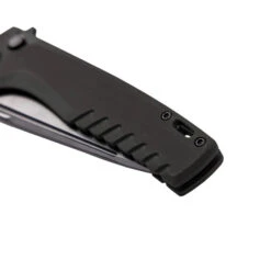 Tekto F3 Charlie Button Lock Folding Knife Black G10 Handle D2 Drop Point Plain Black Blade -BladeHaven Shop D2K 4 86117.1686774762