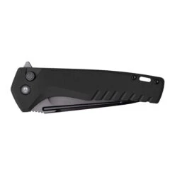 Tekto F3 Charlie Button Lock Folding Knife Black G10 Handle D2 Drop Point Plain Black Blade -BladeHaven Shop D2K 8 00828.1686774762