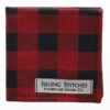Issuing Stitches 7 X 7 Microfiber Knife Cleaning Cloth Hank Red & Black Plaid