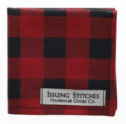 Issuing Stitches 7 X 7 Microfiber Knife Cleaning Cloth Hank Red & Black Plaid