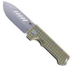 PMP Knives Kodiak Beast Pocket Knife Frag Bronze Titanium Handle M390 Steel Blade