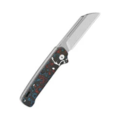 QSP Penguin Slip Joint Folding Knife Black/Blue/Red Fat Carbon Fiber Handle 20CV Plain Edge QS130SJ-F1 -BladeHaven Shop QS130SJ F1 3 10008.1691176221