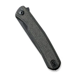 Sencut Scitus Folding Knife Dark Green Canvas Micarta G10 Handle D2 Straight Back Plain Edge Black Stonewash Finish S21042-3 -BladeHaven Shop S21042 3 Scitus 4 25445.1671727993