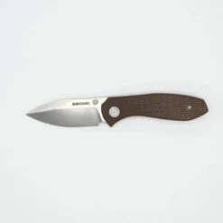 Eikonic Kasador Folding Knife Brown Canvas Micarta Handle D2 Plain Edge 331SBR -BladeHaven Shop SBR 2 11512.1674755320