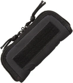 Carry-All 7 Inch Black Padded Cordura Zipper Knife Pouch With 2 Pockets AC181