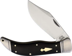 Rough Ryder Reserve Original Clasper Folding Knife Black Micarta Handle D2 Plain Edge Satin Finish RRR014